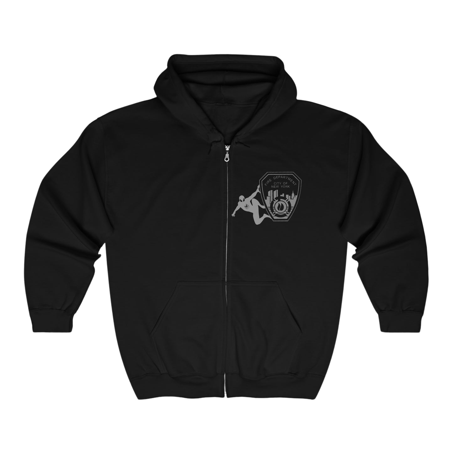 HH FDNY Spidey Logo Unisex Heavy Blend Full Zip Hooded Sweatshirt